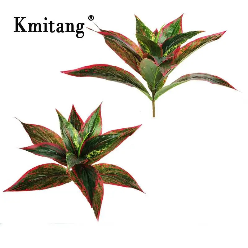 plantes artificielles feuilles vertes moderne tropical décoration mur extérieur branches feuillus lancéolées naturellesDecorationBonsai