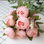 bouquet fleurs artificielles pivoine romantique intérieur décoration maison anniversaire mariage baby shower