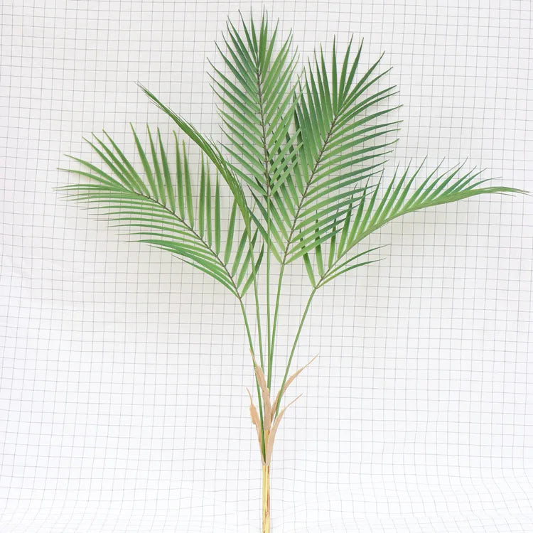 plantes artificielles feuilles palmier vert clair moderne décoration extérieure herbe fine régulière opaqueness exposition