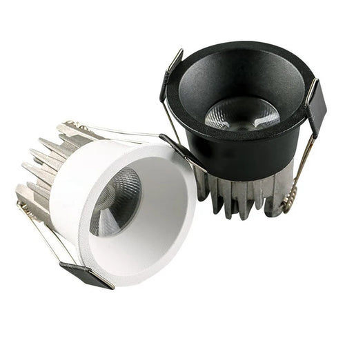spot led encastré aluminium moderne dimmable anti éblouissement blanc noir salon cuisine chambre