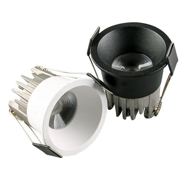 spot led encastré aluminium moderne dimmable anti éblouissement blanc noir salon cuisine chambre