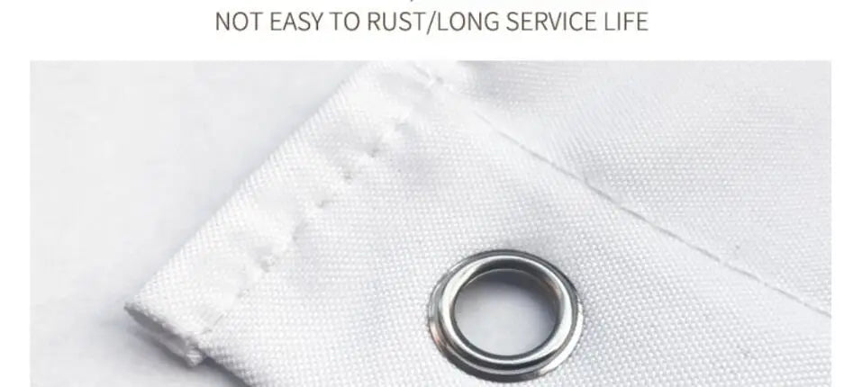 rideau douche polyester solide blanc noir minimaliste respectueux environnement métalliques