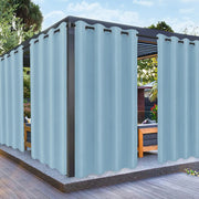 rideau extérieur imperméable bleu clair noir contemporain øllets pergola mobilierextérieur