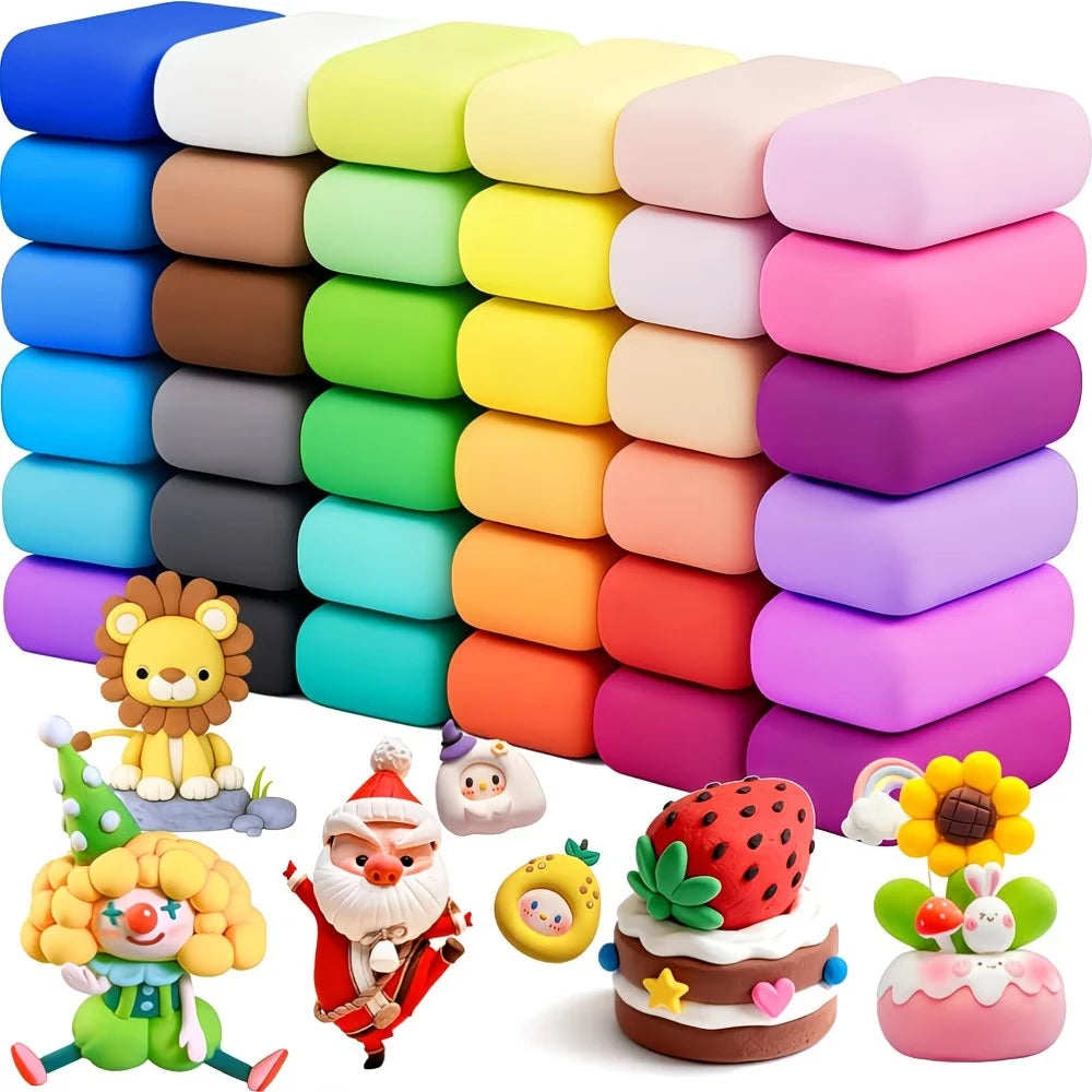 pâte modeler marbrée 36 couleurs diy couteau spatule sac rangement créatif enfants