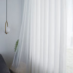 rideaux blancs transparents moderne plissables polyester blanc semi transparent fenêtres françaises
