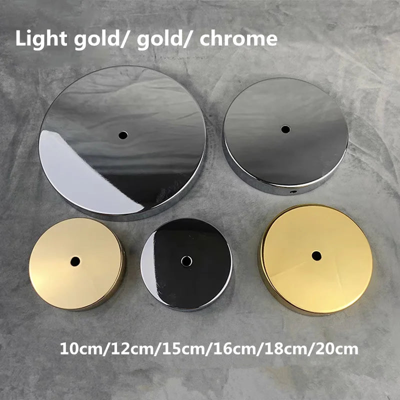 disques métalliques or clair or chrome modernes 10cm 12cm 15cm 16cm 18cm 20cm