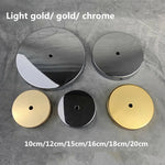 disques métalliques or clair or chrome modernes 10cm 12cm 15cm 16cm 18cm 20cm