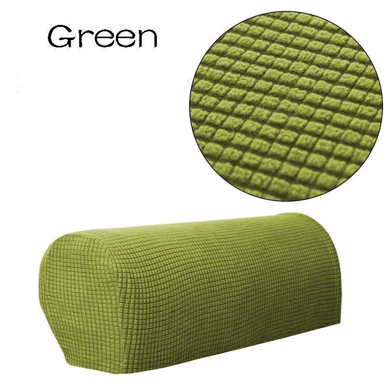 protège accoudoirs canapé tissu carreaux moderne adhésif rouge gris vert