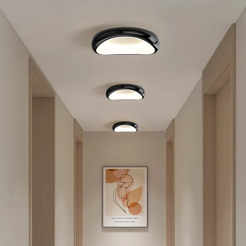 plafonniers led modernes minimaliste couleur crème noir vert chambre enfant éclairage salle étude cuisine