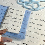 autocollants transparents bleu clair divers symboles expressions adhésifs minimaliste journal album 10pcs