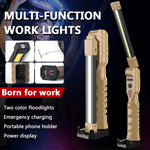 lampe travail multifonction rechargeable usb modes lumière blanche rouge jaune sécurité