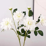 Dahlia artificiel moderne fleur pompon rouge rose blanc orange décoration intérieure maison(cube) 76cm