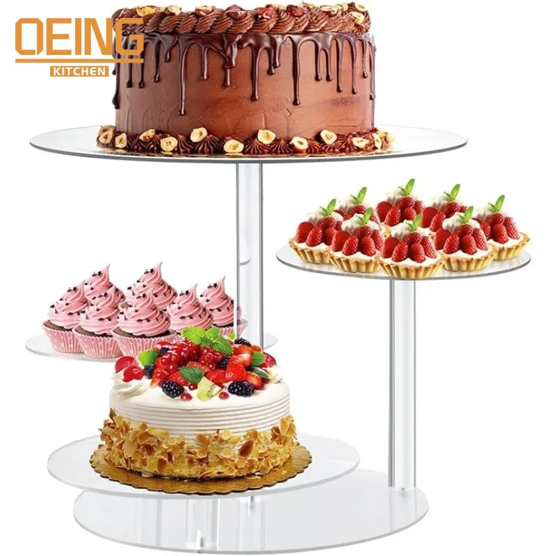 support gâteaux transparent moderne plateaux cupcakes tartes desserts anniversaire fête mariage