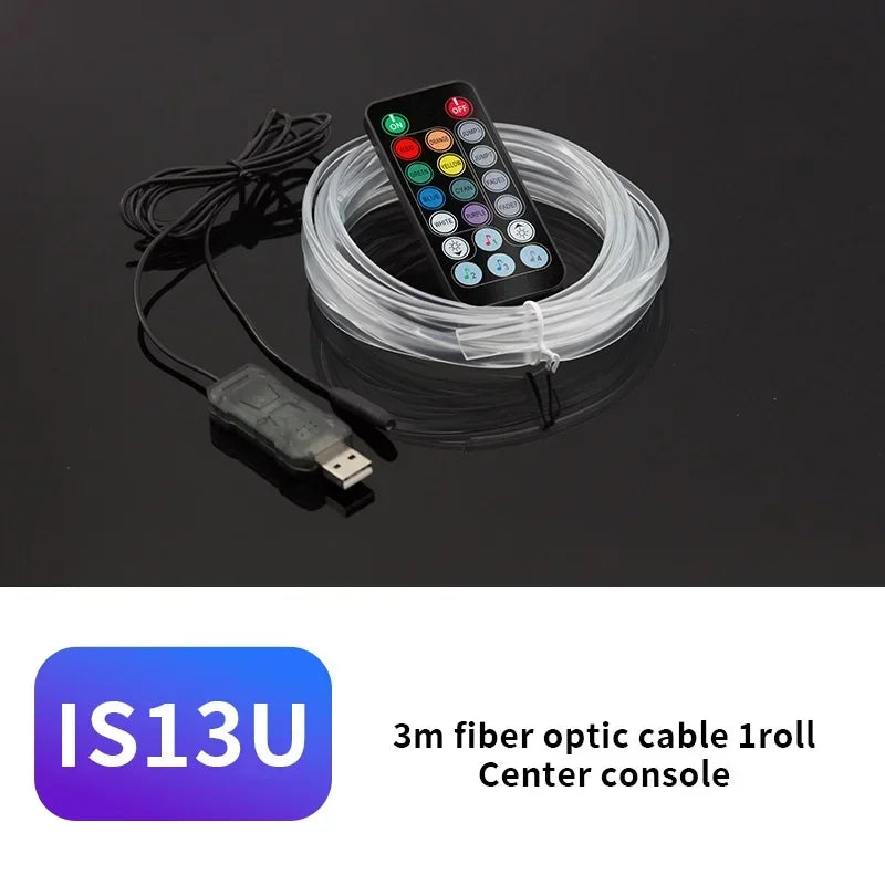 Ruban led flexible car interior ambiance lumière usb adhésive multiple couleurs moderne lumineuse
