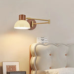 lampe murale moderne articulée bois doré éclairage lecture chambre contemporaine fixée E27