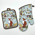 gants cuisine poignées plat motifs cuisine vintage rustique blanc noir rouge vert beige marron