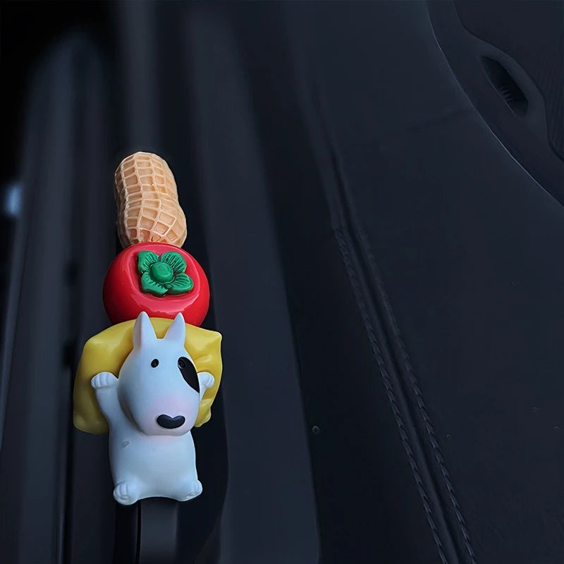 figurines cartoon mignon figurine bulldog oreiller cochon chapeau voiture tableau bord