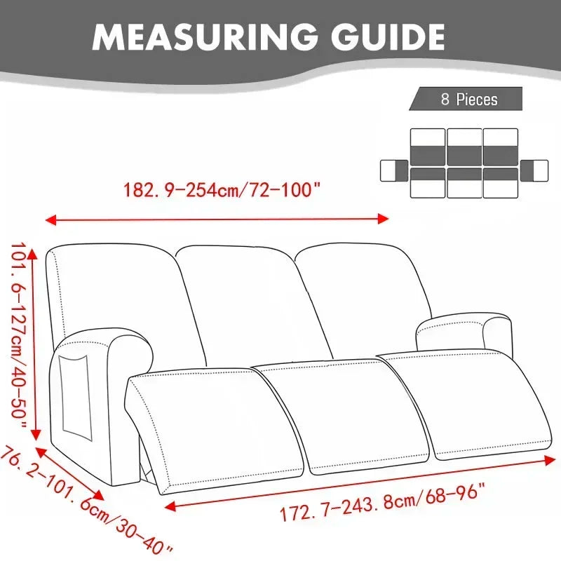 housses fauteuil inclinable gris bleu rayures diagonales clips extensibles moderne