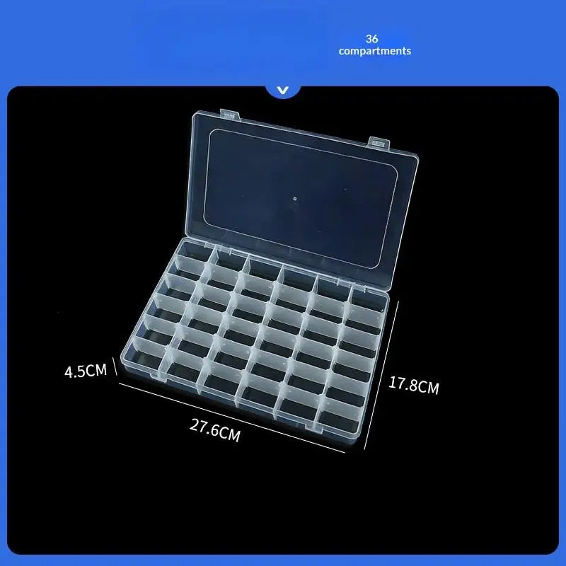 boîte rangement transparente moderne bijoux vis 15 18 24 28 30 36 compartiments amovible