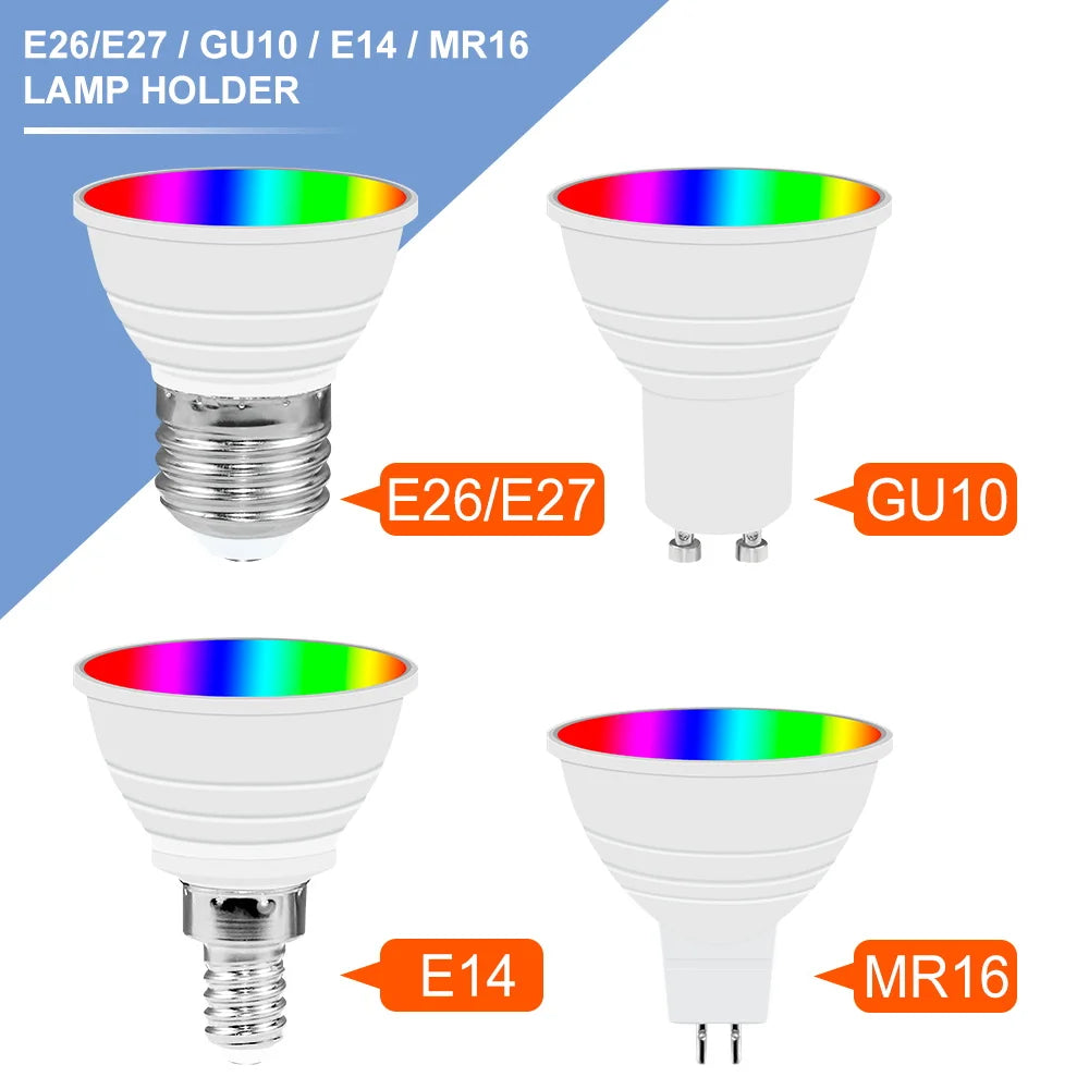 ampoule led rgb 15w e27 télécommande blanc moderne décoration chambre lumière nocturne
