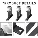 supports rideau noirs modernes boucles plastique texture métallique