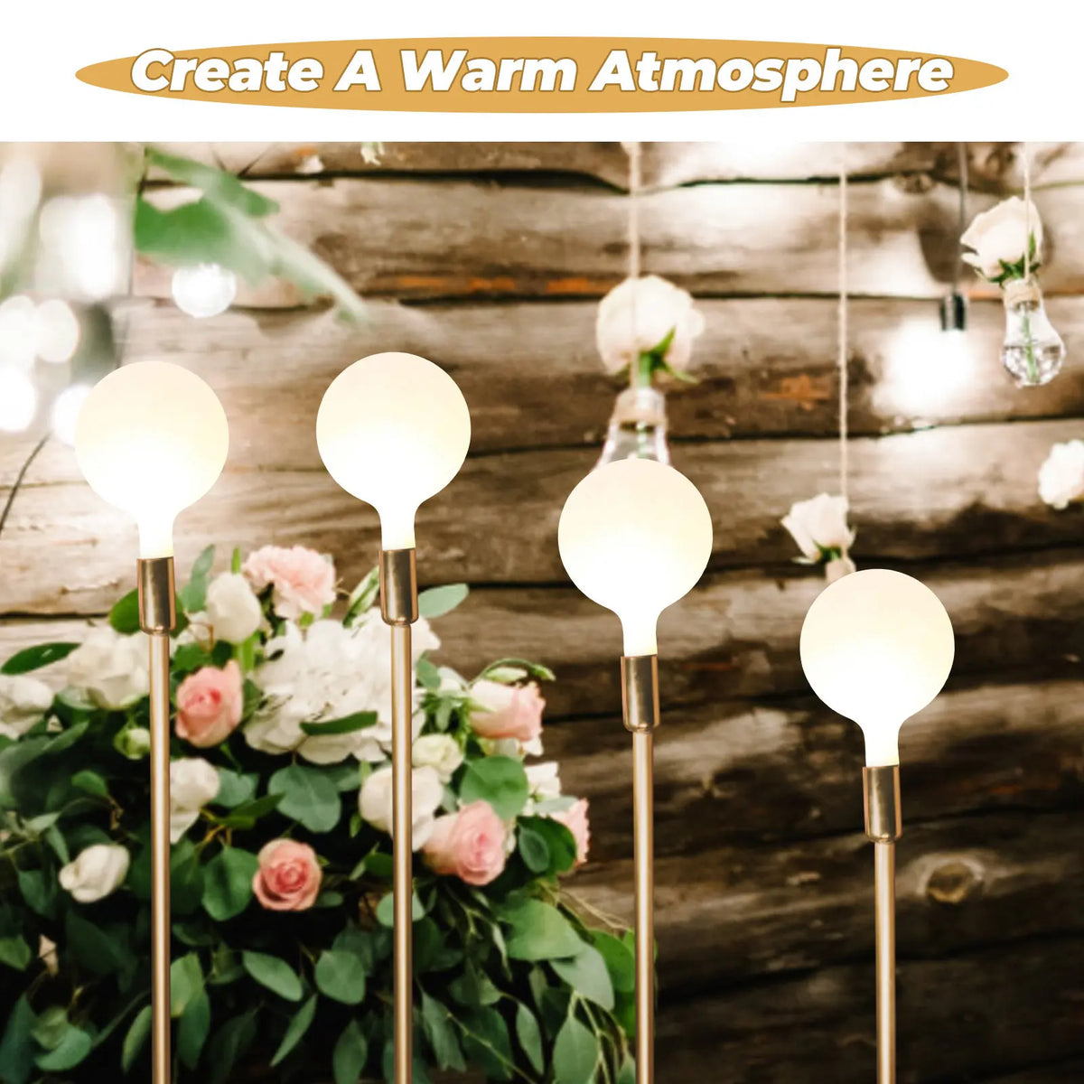 ampoules led blances rondes opalettes modernes tringles dorées luminaires facilement installables