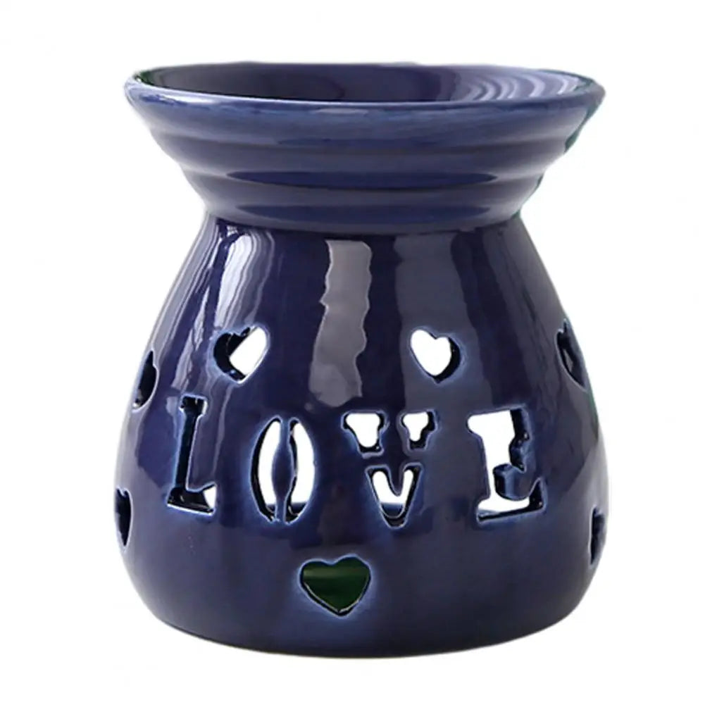 diffuseur bougie aromathérapie blanc bleu marine coeurs étoiles LOVE moderne floral soucoupe pinceau huile