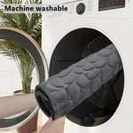 tapis bain doux gris marron motif galets moderne salle bain absorption rapide lavable machine