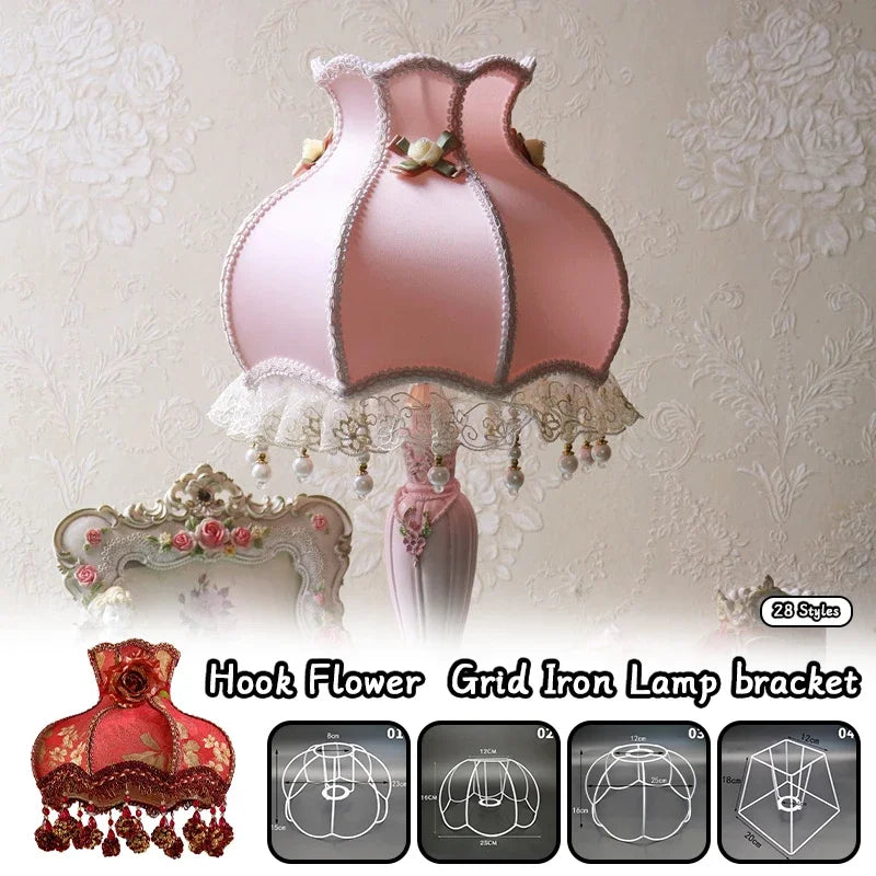 support lampe fer fleurs dentelle classique romantique décoration intérieur maison moderne