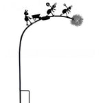 Sculpture jardin fourmi abeille fleur lumineuse solaire led noir artisanal moderneextérieur