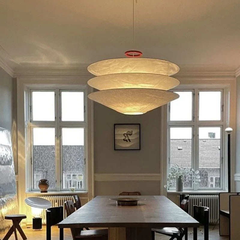 suspension lumineuse moderne blanc marbré opaque nordique fixée câbles lumière neutre chambre salon