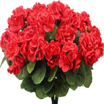 décoration intérieure bouquet fleurs artificielles rouge bleu rose jaune magenta multiples pétales feuilles vertes