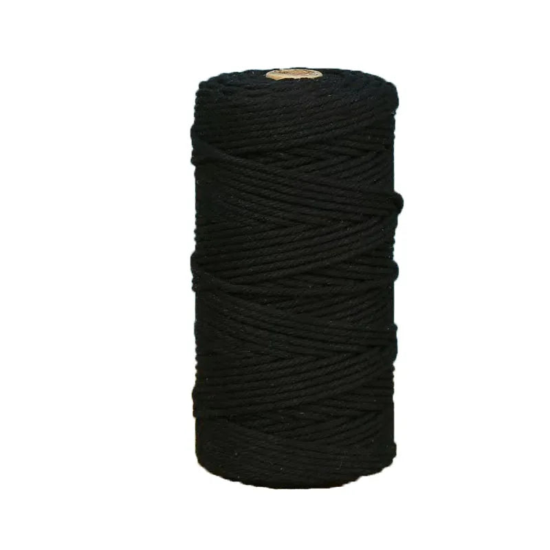 corde macramé coton 100m 3mm texturée artisanale verte rose jaune bleu clair craft deco