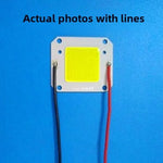 source lumineuse led 50w blanc grille diodes câbles noirs rouges moderne 46x40mm