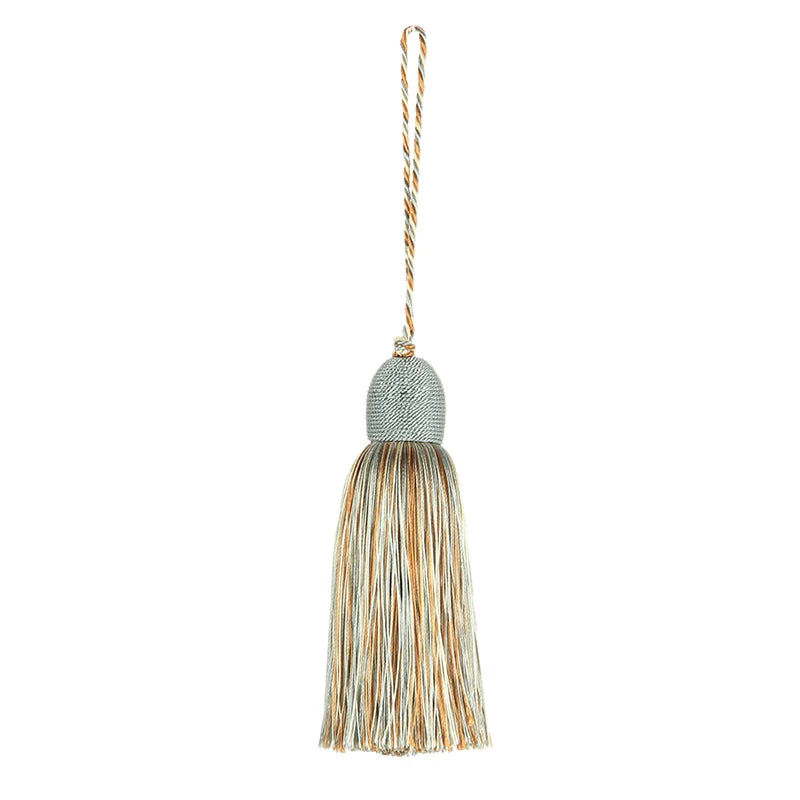 pompon décoratif moderne polyester 28cm blanc doré noir multicolore tissé opaques