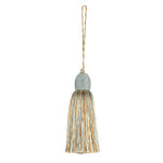 pompon décoratif moderne polyester 28cm blanc doré noir multicolore tissé opaques