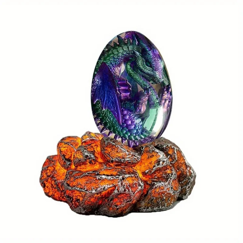 œufs dragon vert orange bleu violet réaliste écailles détails fins décor maison cadeau fantastique