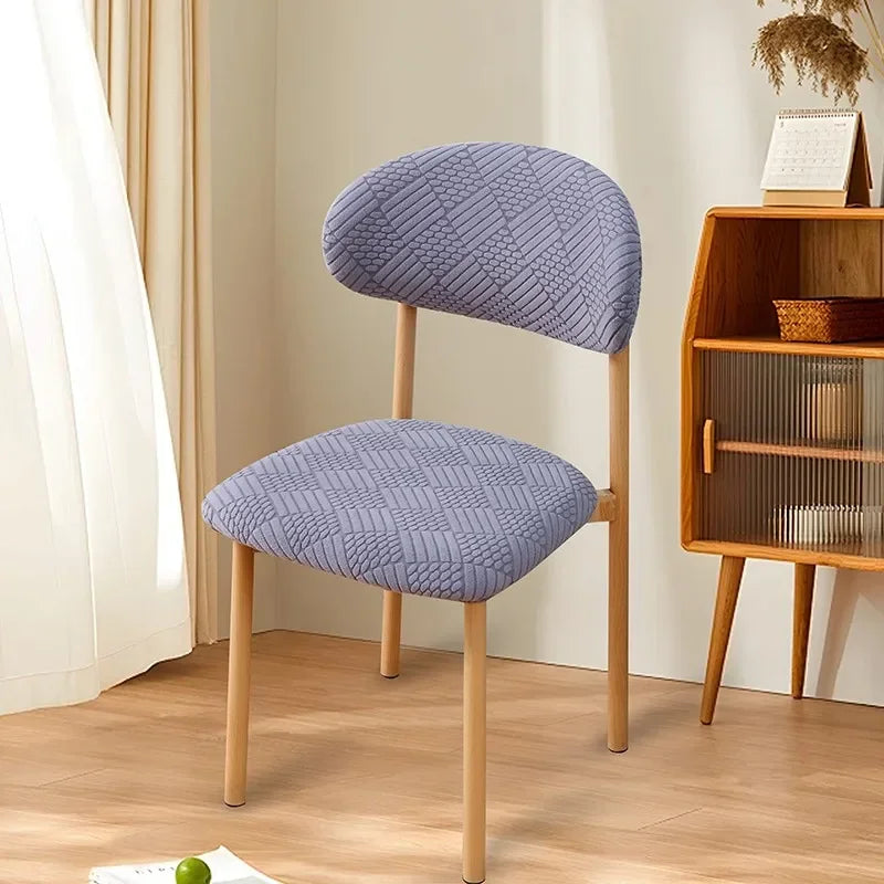 housse chaise coton polyester vert bleu rose moderne ligne diagonale taille
