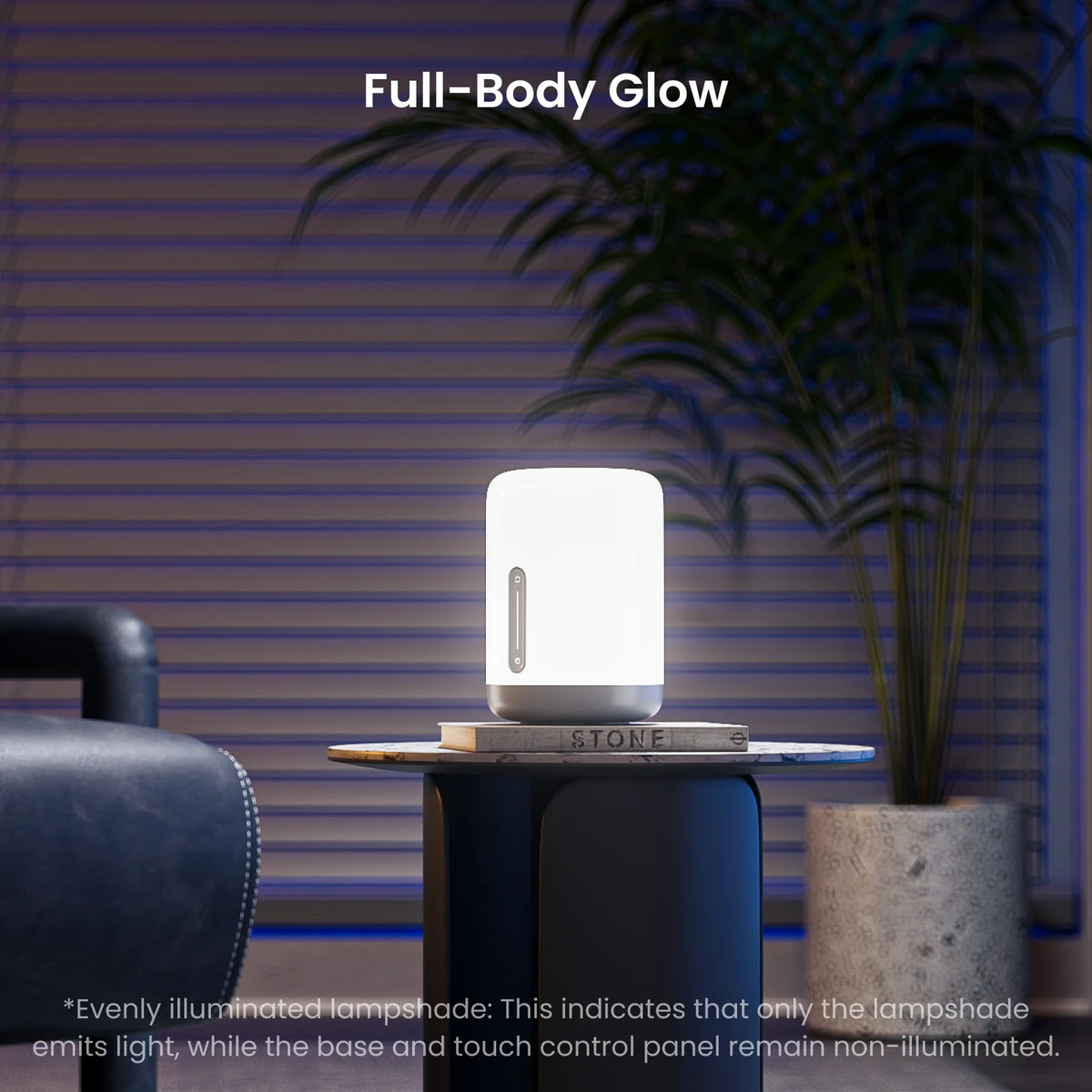 lampe table moderne blanc gris mat éclairage led blanc réglable 2700k 6500k gradation progressive