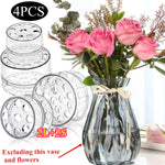 support fleurs transparent moderne perforé adhésif diy 2pcs 4pcs vase