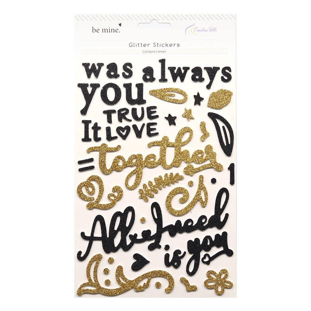 stickers décoratifs 3d pailletés lettres cœurs romantiques scrapbooking agenda journalisation