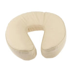 coussin tête visage bas massage table lit salon support nuque beige simili cuir ergonomique