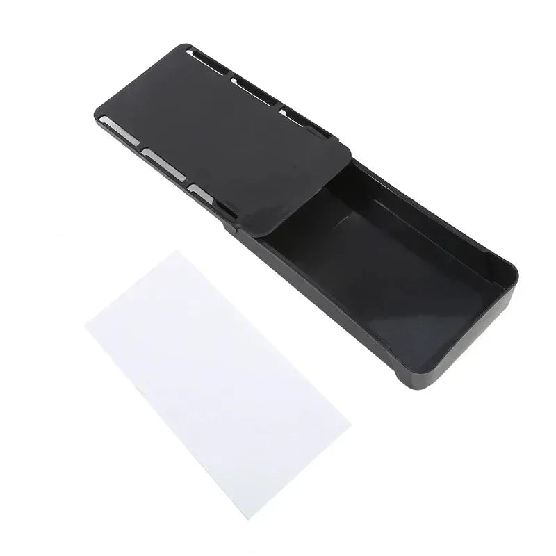 boîtes rangement tiroirs adhésives modernes pratiques blanc noir réutilisables crayons stylos calculatrice