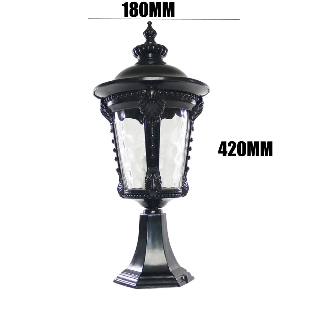 lampe jardin or vintage verre opalin texture métallique classiqueextérieur mur chambre coucher