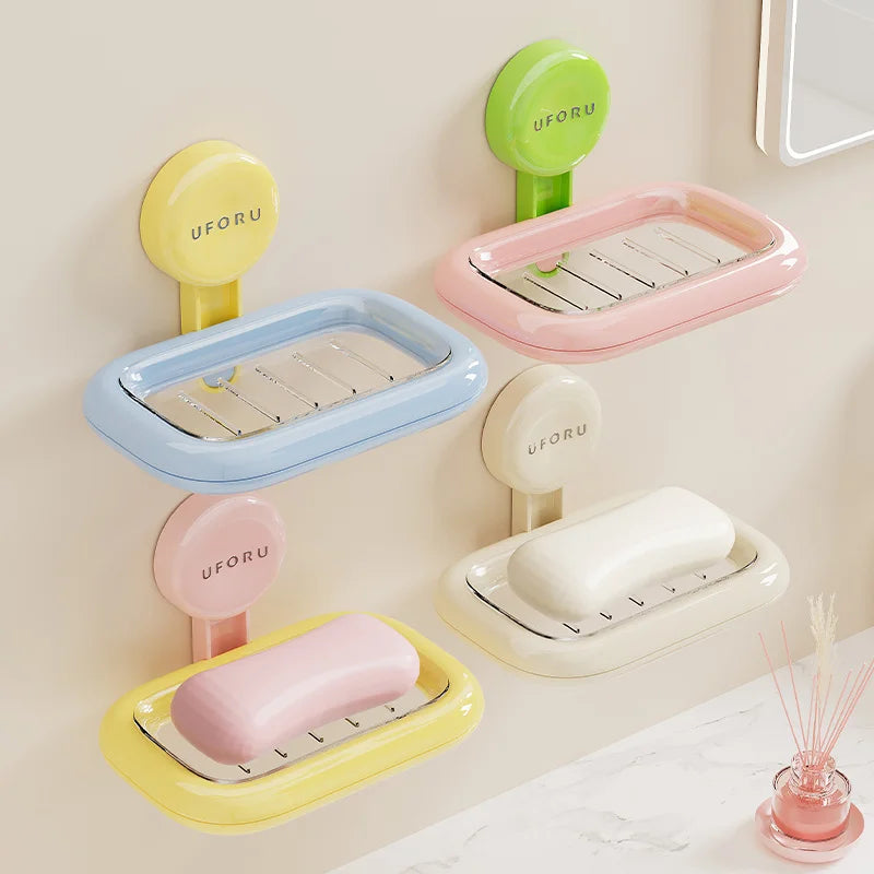 support savon moderne adhésif drainage savon couleur beige vert rose jaune bleu