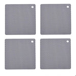 tapis protection cuisine silicone rouge gris moderne texture hexagonale imperméable anti brûlure