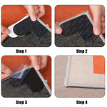tapis antidérapants adhésifs élastiques noirs points blancs moderne pièces