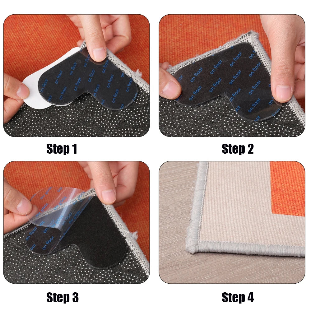 tapis antidérapants adhésifs élastiques noirs points blancs moderne pièces
