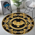 tapis rond baroque ornements floraux antidérapant facile nettoyer polygone floral moderneintérieur decoration