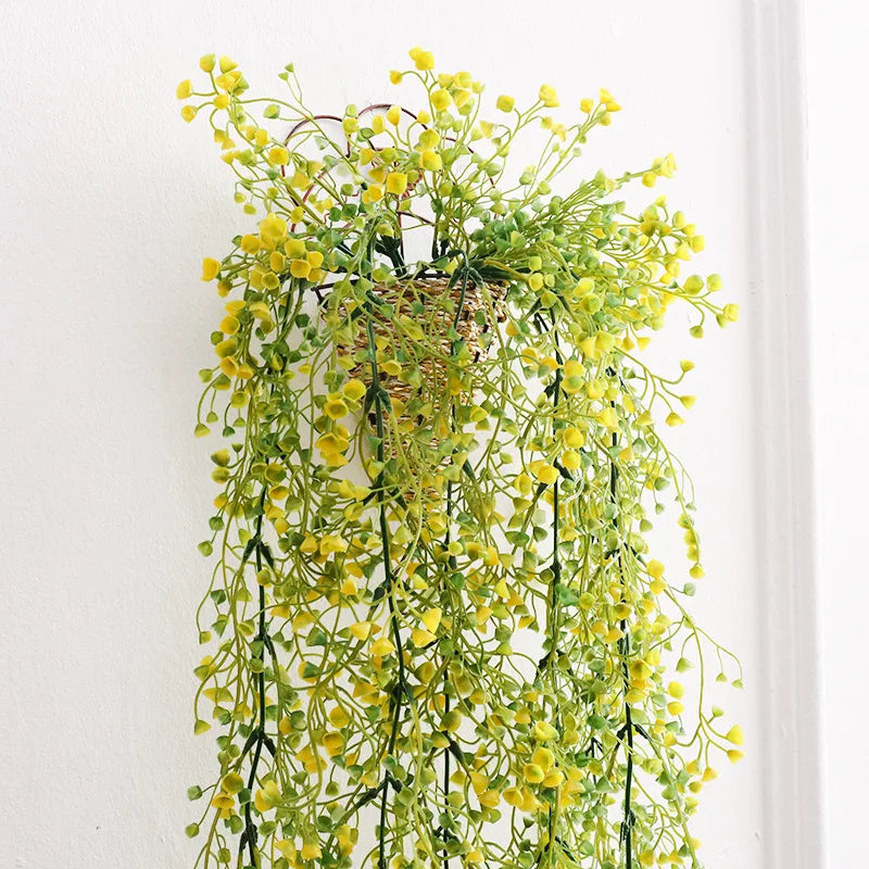 panier suspendu tressé plante artificielle soie vigne naturelle mariage anniversaireintérieur rustic déco